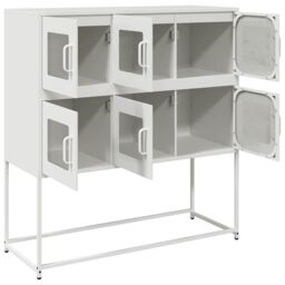 Berkfield Home Sideboard White 100.5x39x107 cm Cold-rolled Steel - thumbnail 6