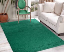 Desire Rugs Modern Elegant Soft Shaggy Rug for Living Rooms - Stylish Area Rugs in Emerald - Size: 60 cm x 220 cm - thumbnail 5