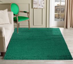 Desire Rugs Modern Elegant Soft Shaggy Rug for Living Rooms - Stylish Area Rugs in Emerald - Size: 60 cm x 220 cm - thumbnail 1