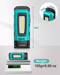 Koolite LED Inspection light, Waterproof, Rechargeable Work Light, Portable with Magnetic stand & clip in Blue - thumbnail 6