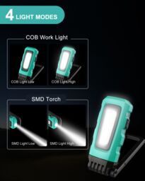 Koolite LED Inspection light, Waterproof, Rechargeable Work Light, Portable with Magnetic stand & clip in Blue - thumbnail 4