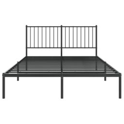 Berkfield Home Metal Bed Frame with Headboard Black 140x200 cm - thumbnail 5