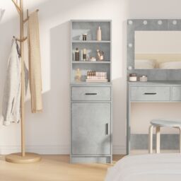 Berkfield Home Highboard Concrete Grey 40x41x135 cm Engineered Wood - Size: 40 x 41 x 135 cm - thumbnail 4