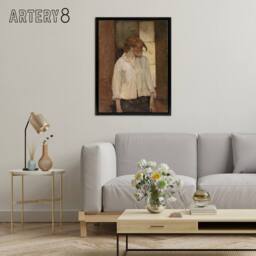 "Artery8 At Montrouge Rosa La Rouge Framed Canvas Wall Art Print Toulouse Lautrec in Brown - Size: W12"" x H16""" - thumbnail 3