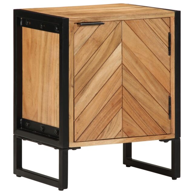 Berkfield Home Bedside Cabinet 40x30x50 cm Solid Wood Acacia in Brown - Size: 40 x 30 x 50 cm - image 1