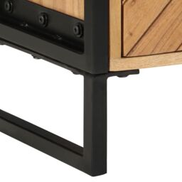 Berkfield Home Bedside Cabinet 40x30x50 cm Solid Wood Acacia in Brown - Size: 40 x 30 x 50 cm - thumbnail 9
