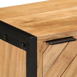 Berkfield Home Bedside Cabinet 40x30x50 cm Solid Wood Acacia in Brown - Size: 40 x 30 x 50 cm - thumbnail 8