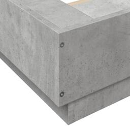 Berkfield Home Bed Frame without Mattress Concrete Grey 120x190 cm Small Double - thumbnail 7