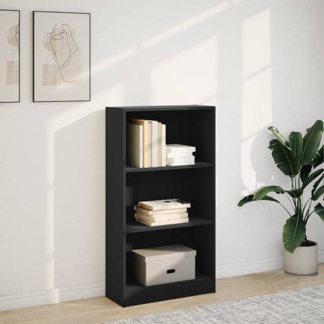 Berkfield Home Decorative Bookcase Black 60x24x109 cm Engineered Wood - Size: 60 x 24 x 109 cm - image 1