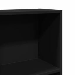 Berkfield Home Decorative Bookcase Black 60x24x109 cm Engineered Wood - Size: 60 x 24 x 109 cm - thumbnail 7