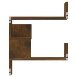 Berkfield Home Wall Corner Shelves 2 pcs Smoked Oak 40x40x50 cm Engineered Wood in Brown - Size: 40 x 40 x 50 cm - thumbnail 5