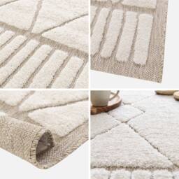 sweeek Interior Rug With Berber Pattern Beige & Cream - Size: 80 cm x 150 cm - thumbnail 2