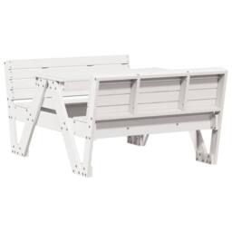 Berkfield Home Picnic Table for Kids White 88x122x58 cm Solid Wood Pine - Size: 88 x 122 x 58 cm - thumbnail 6