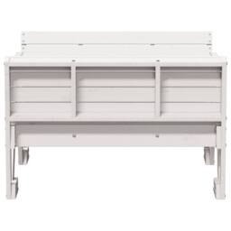 Berkfield Home Picnic Table for Kids White 88x122x58 cm Solid Wood Pine - Size: 88 x 122 x 58 cm - thumbnail 4