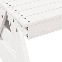 Berkfield Home Picnic Table for Kids White 88x122x58 cm Solid Wood Pine - Size: 88 x 122 x 58 cm - thumbnail 7