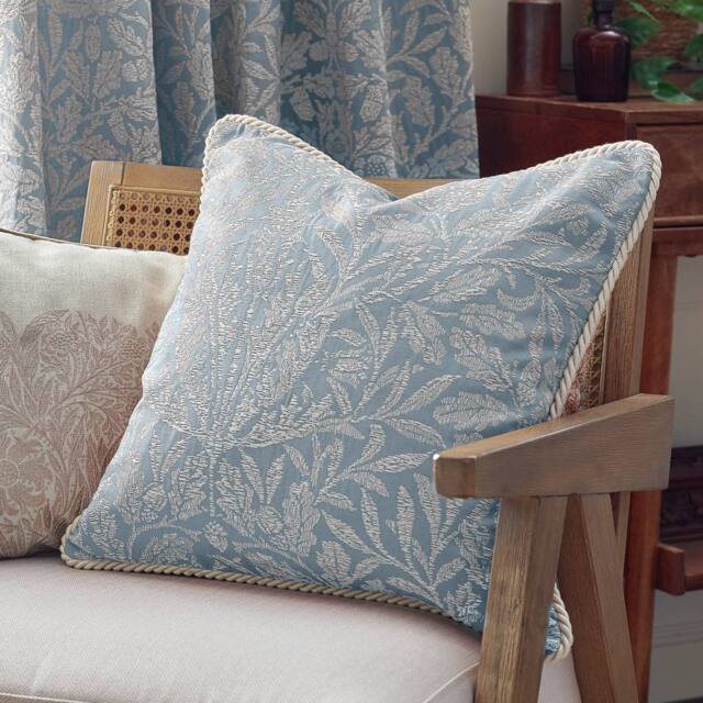 Morris & Co Acorn Tonal Jacquard Cushion in Baby Blue - Size: 50 cm x 50 cm - image 1