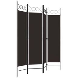Berkfield Home 4-Panel Room Divider Brown 160x180 cm - thumbnail 3