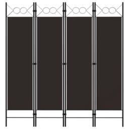 Berkfield Home 4-Panel Room Divider Brown 160x180 cm - thumbnail 2