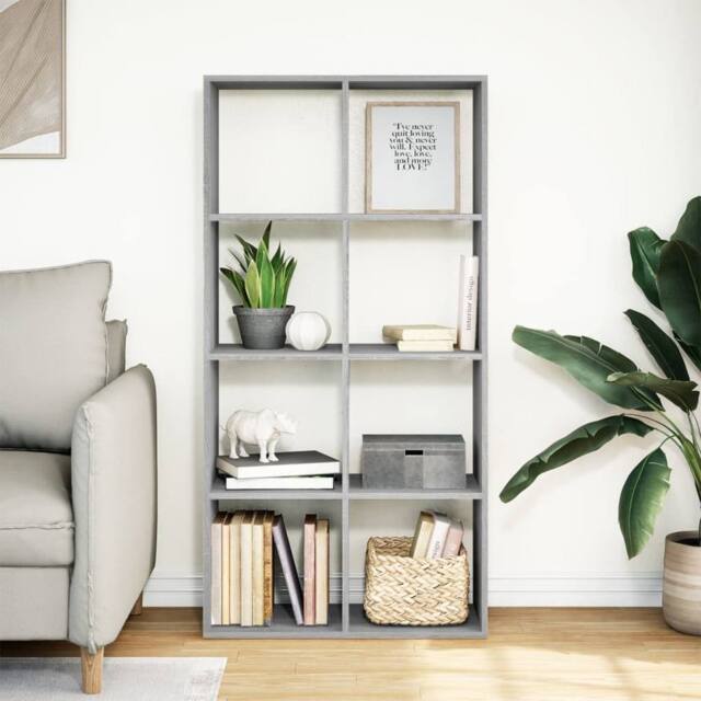 Berkfield Home Room Divider Bookcase Grey Sonoma 69.5x29x137.5 cm Engineered Wood - image 1