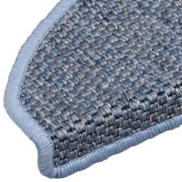 Berkfield Home Stair Mats Self-adhesive Sisal-Look 15 pcs 65x21x4 cm Blue - Size: Medium - thumbnail 7