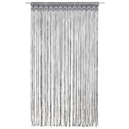 Berkfield Home Macrame Curtain Anthracite 140x240 cm Cotton in Dark Grey