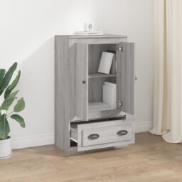 Berkfield Home Highboard Grey Sonoma 60x35.5x103.5 cm Engineered Wood - thumbnail 3