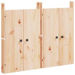 Berkfield Home Outdoor Kitchen Doors 2 pcs 50x9x82 cm Solid Wood Pine in Brown - Size: 50 x 9 x 82 cm - thumbnail 2