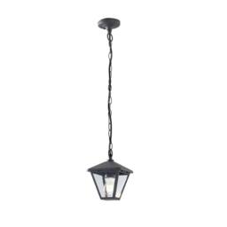 Netlighting PRISMA Outdoor Pendant Ceiling Light Anthracite IP44 16cm in Black