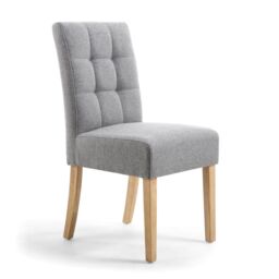 Shankar Moseley Waffle Linen Effect Silver Grey in Natural Legs - thumbnail 1