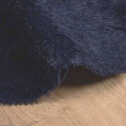 Berkfield Home Shaggy Rug High Pile NAVARRA Navy 120x120 cm Polyester in Blue - Size: Medium - thumbnail 5
