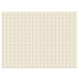 Berkfield Home Weighted Blanket Light Cream 152x203 cm 11 kg Fabric - thumbnail 3