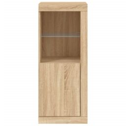 Berkfield Home Sideboard with LED Lights Sonoma Oak 41x37x100 cm in Brown - Size: 41 x 37 x 100 cm - thumbnail 6