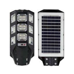 ENER-J 100W Solar Streetlights 6500K with 6V 12W Solar Panel & 12000 mAh Battery & Remote in White - thumbnail 1
