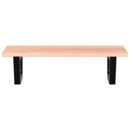 Berkfield Home Basin Shelf Wall Mounted¬†Steel and¬†Solid Wood Oak in Brown - thumbnail 4