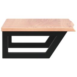 Berkfield Home Basin Shelf Wall Mounted¬†Steel and¬†Solid Wood Oak in Brown - thumbnail 5
