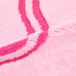 OHS Waves Tufted Teddy Fleece Throw Blanket Soft Bedspread in Pink - Size: 130 cm x160 cm - thumbnail 5