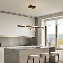 NIVOR 1 Light Black LED Kitchen Island Pendant Dimmable Acrylic Pendant - thumbnail 6