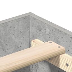 Berkfield Home Bed Frame 120x190 cm in Concrete Grey with Engineered Wood - thumbnail 9
