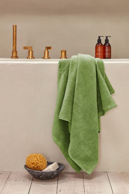 CHRISTY 'Cirrus' Lightweight Fluffy Softloft 100% Cotton Towels in Green - image 1