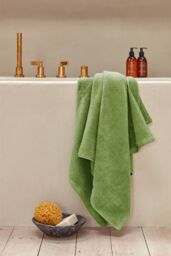 CHRISTY 'Cirrus' Lightweight Fluffy Softloft 100% Cotton Towels in Green - thumbnail 1