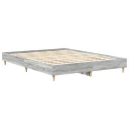 Berkfield Home Bed Frame No Mattress Grey Sonoma 140x200 cm Engineered Wood - thumbnail 7
