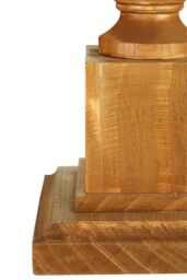 Orsina Wooden Candle Style Table Lamp, Square Base Accent Light, Traditional Desk Light Fixture, Natural Wood Lamp - thumbnail 3