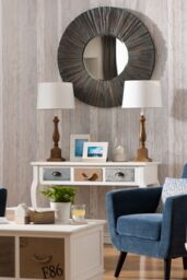 Orsina Wooden Candle Style Table Lamp, Square Base Accent Light, Traditional Desk Light Fixture, Natural Wood Lamp - thumbnail 2