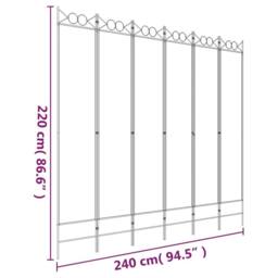 Berkfield Home 6-Panel Room Divider White 240x220 cm Fabric - thumbnail 8