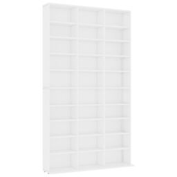 Berkfield Home CD Cabinet White 102x16x177.5 cm Engineered Wood - thumbnail 2