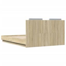 Berkfield Home Soft Bed Frame without Mattress Sonoma Oak 120x190 cm Small Double in Light Oak - thumbnail 6