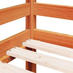 Berkfield Home Kids' Loft Bed without Mattress with Ladder Wax Brown 80x200 cm - thumbnail 7