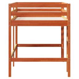 Berkfield Home Kids' Loft Bed without Mattress with Ladder Wax Brown 80x200 cm - thumbnail 5