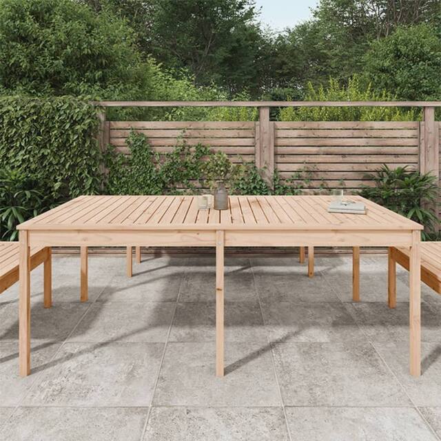 Berkfield Home Garden Table 203.5x100x76 cm Solid Wood Pine in Light Brown - image 1