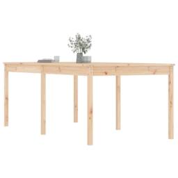 Berkfield Home Garden Table 203.5x100x76 cm Solid Wood Pine in Light Brown - thumbnail 4